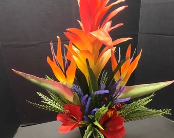 Artificial tropical arrangement wedding home decoration silk flowers centerpiece