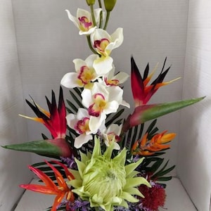 Artificial tropical arrangement wedding home decoration silk flowers centerpiece