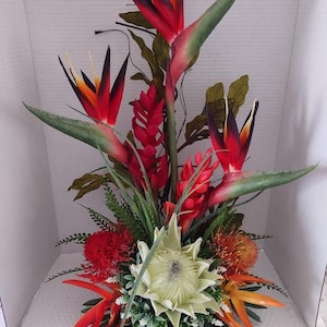 Artificial tropical arrangement wedding home decoration silk flowers centerpiece