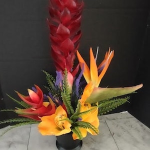 Artificial tropical arrangement wedding home decoration silk flowers centerpiece