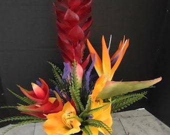 Artificial tropical arrangement wedding home decoration silk flowers centerpiece