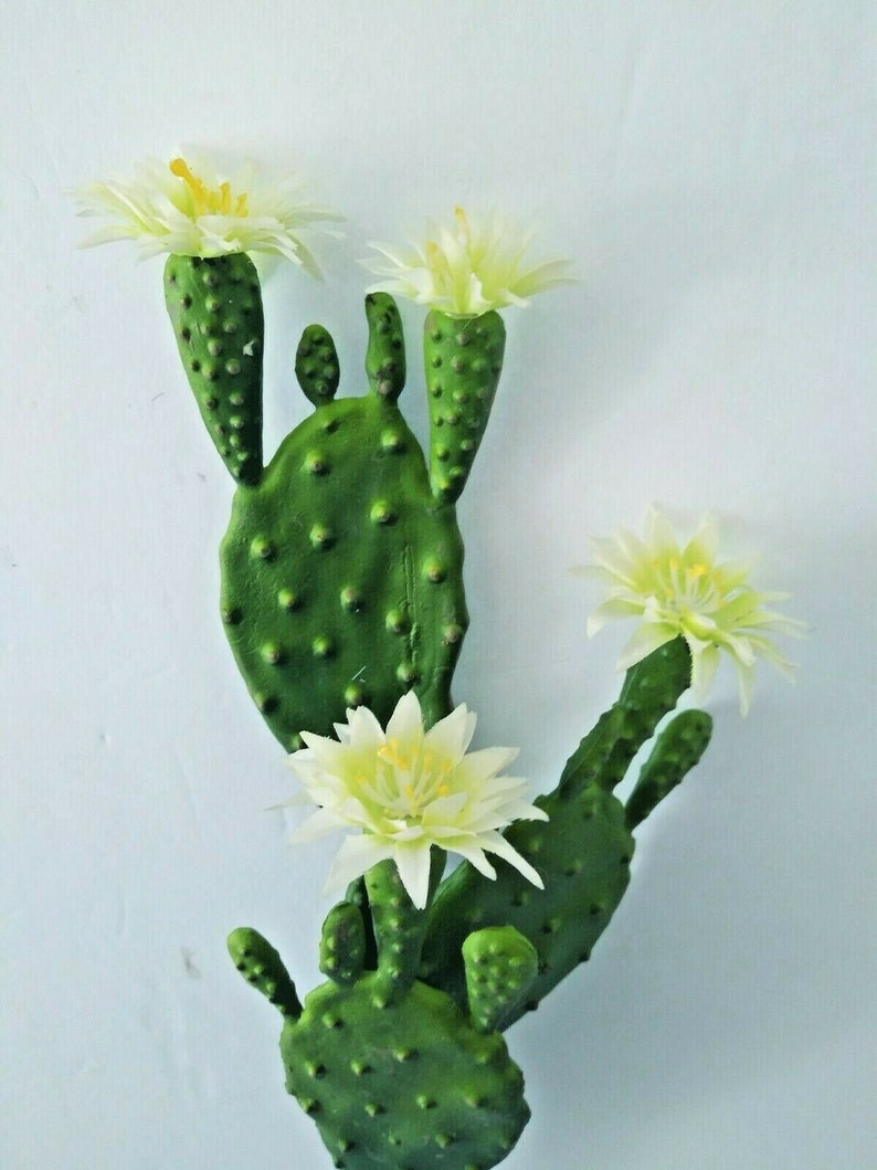 9 Artificial Flowering Cactus