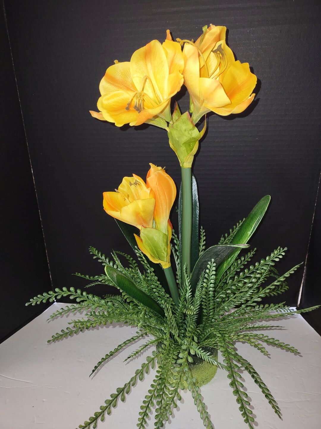 Artificial Amaryllis Plant. Silk Flower Floral Arrangements. Etsy