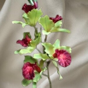 Artificial Mini Cattleya Orchid stem