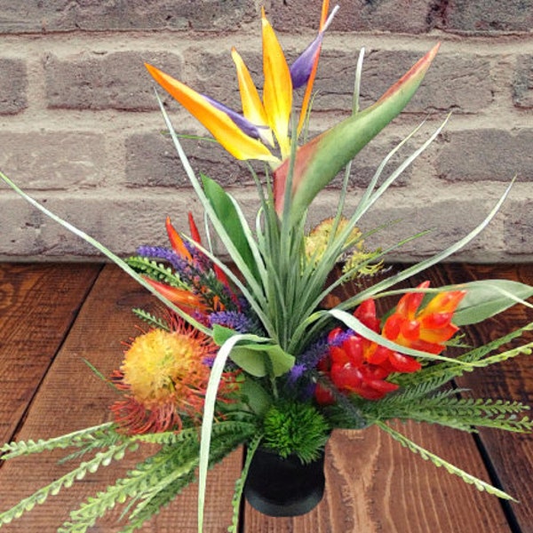 Artificial tropical arrangement wedding home decoration silk flowers centerpiece