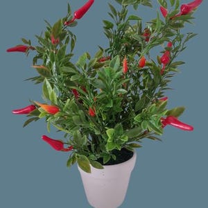 Artificial chili pepper plant