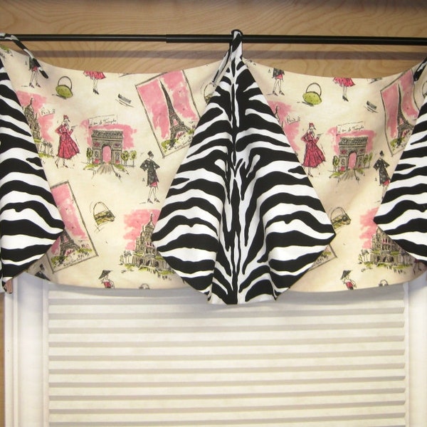 Zebra Valance Etsy