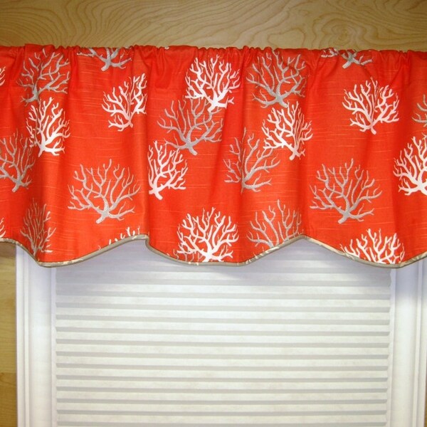 Coral Valance Etsy