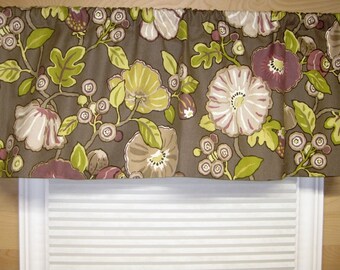 VINTAGE COUNTRY CURTAINS BOLD & RICH COLORED FRUIT ROD POCKET VALANCE 42X14 