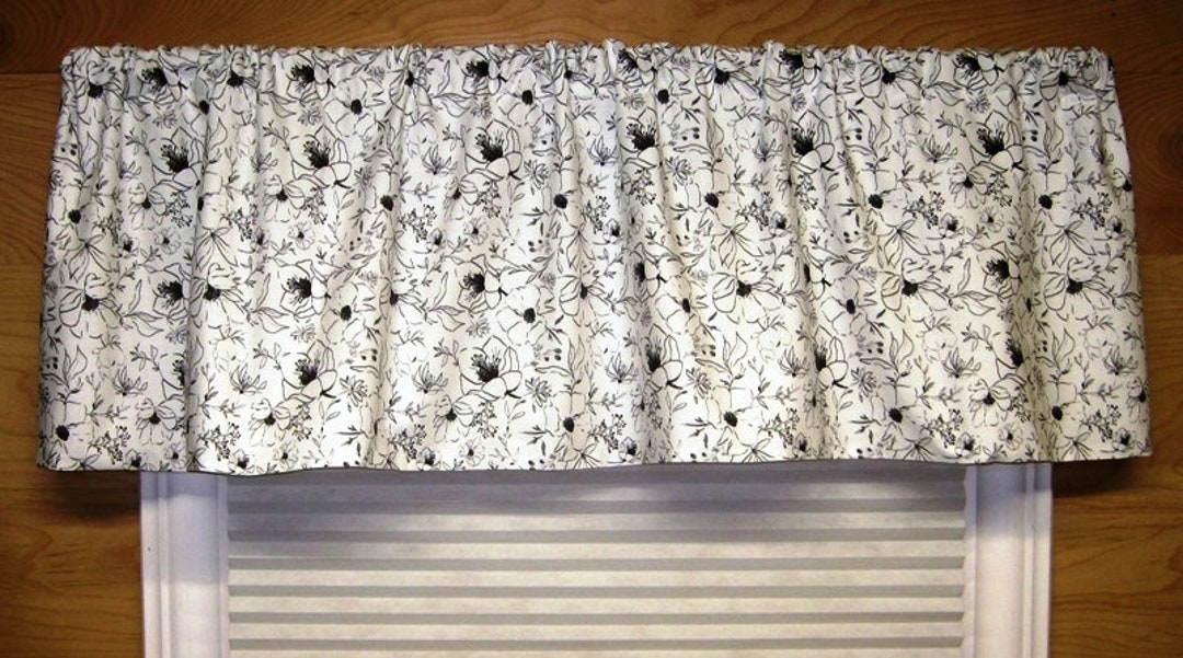 Rodless Valance Valance Ready to Ship! Gathered Straight Hem Rod Pocket Valance in ...