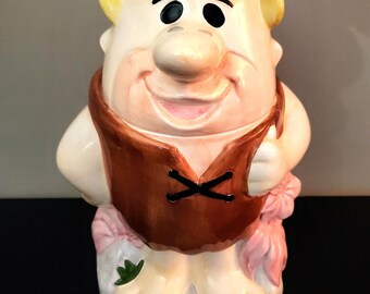The FLINTSTONES Barney Rubble Ceramic Cookie Jar Vintage