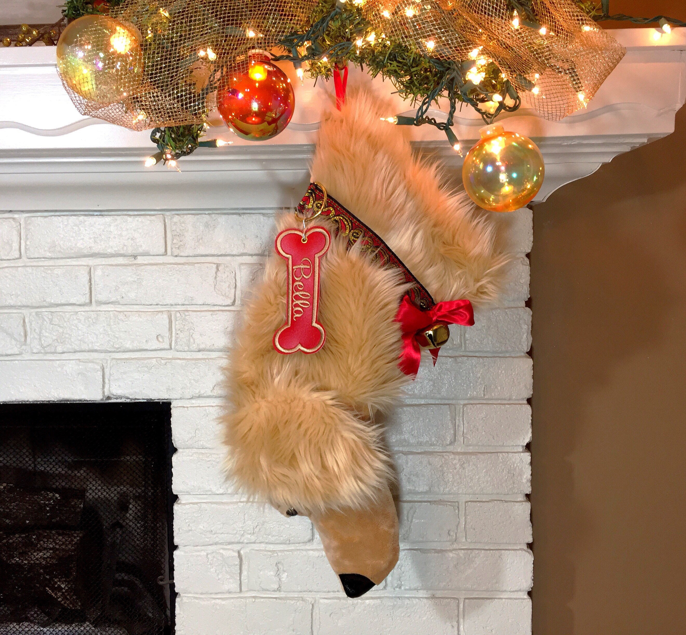 Golden Retriever Dog Stocking Personalized Christmas Etsy