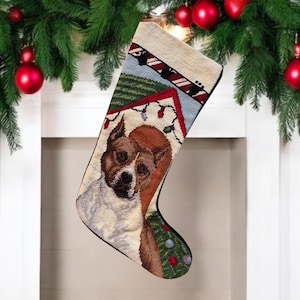 Pit Bull Personalized Needlepoint Dog Christmas stockings,  Cute Pit Bull Lovers Monogrammed gift for Dog Moms