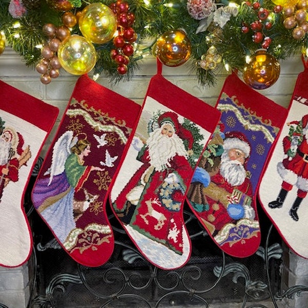 Needlepoint Christmas Stockings - Personalize Your Holiday Decor!