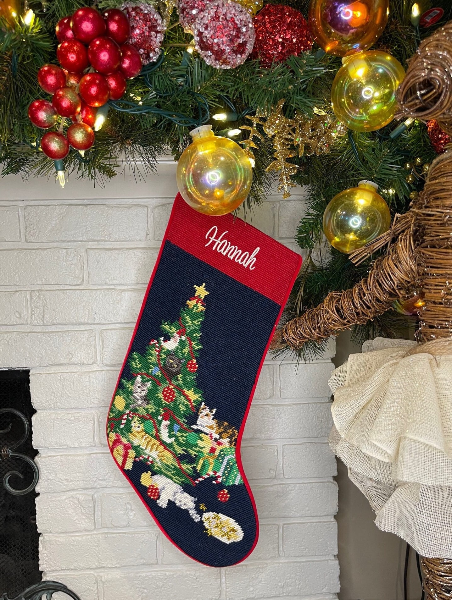 Needlepoint Christmas Stockings Personalized Santa Nutcracker