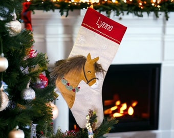 Horse Christmas Stocking for Girls and Boys - Perfect Holiday Gift!