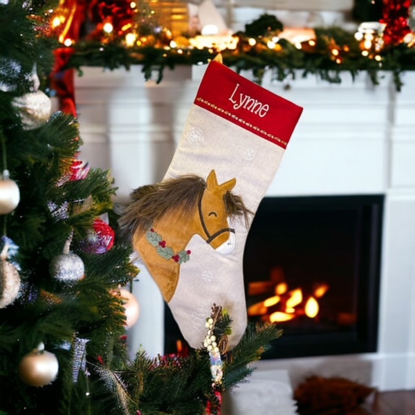 Horse Christmas Stocking for Girls and Boys - Perfect Holiday Gift!