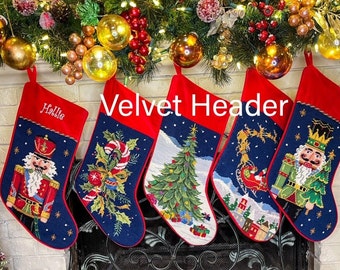 Personalized Needlepoint Christmas Stockings - A Festive Touch for Your Mantel