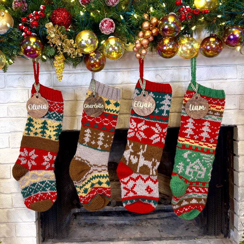 Personalised Hand-Knit Christmas Stocking ©  BABarkerGifts | etsy.com