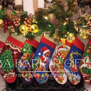 Embroidered Christmas Stockings - Personalized Holiday Decor