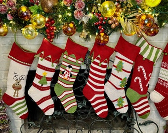 Knit Personalized Christmas Stockings - Festive Christmas Decor