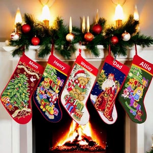 Christmas Stocking Personalized: Custom Needlepoint Holiday Decor