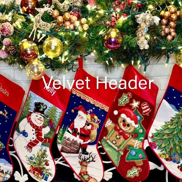 Needlepoint Christmas Stockings - Personalize Your Christmas Family Holiday Decor! Personalized Seasonal Monogrammed Gift