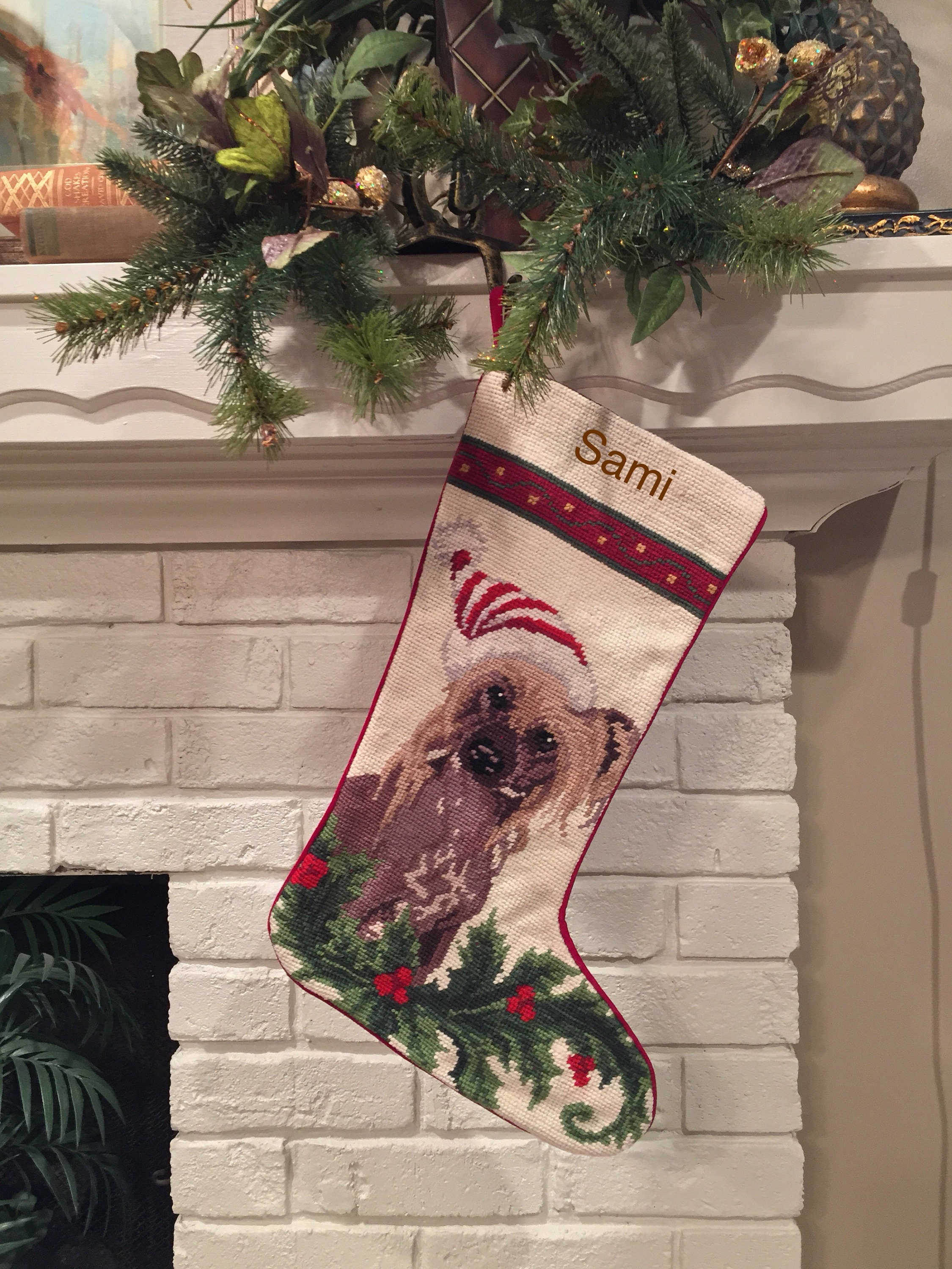 Personalized Needlepoint Christmas Stockings A Festive Touch for Your  Mantel 