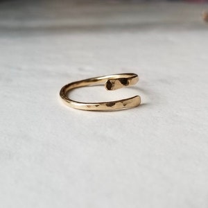 Hammered Wrap Ring | stacking rings | gold ring | wrap ring | slow fashion | minimalist ring