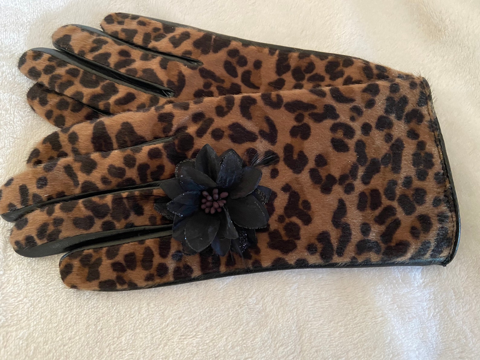 Stylish Leopard Print Winter Gloves Etsy