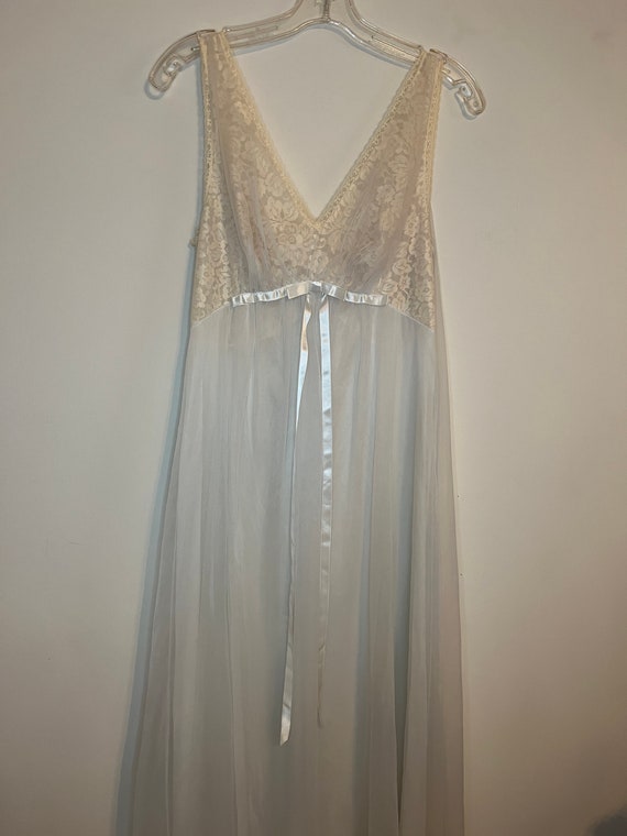 1970s / 1980s Vintage Blue Nightgown, Vintage Lin… - image 3