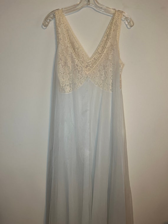 1970s / 1980s Vintage Blue Nightgown, Vintage Lin… - image 4