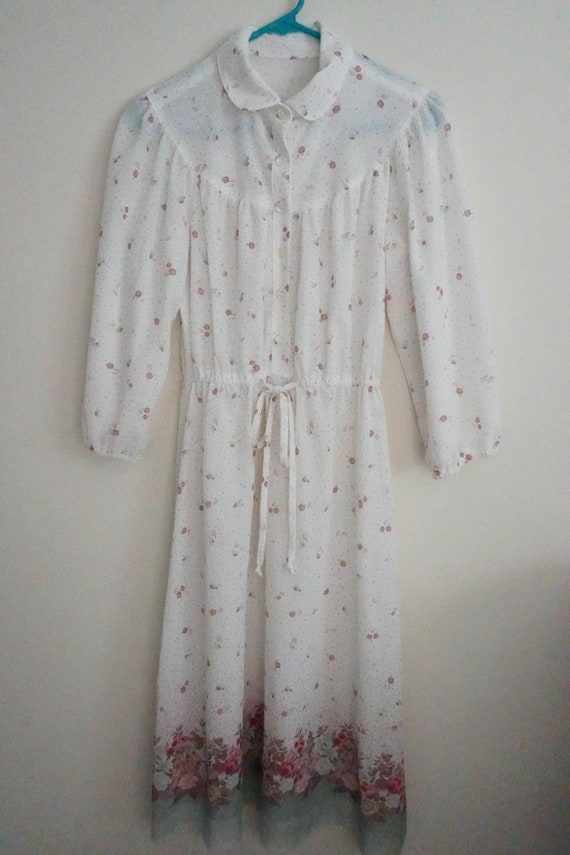 1970s/80s Vintage Homemade Floral Dress with Peter