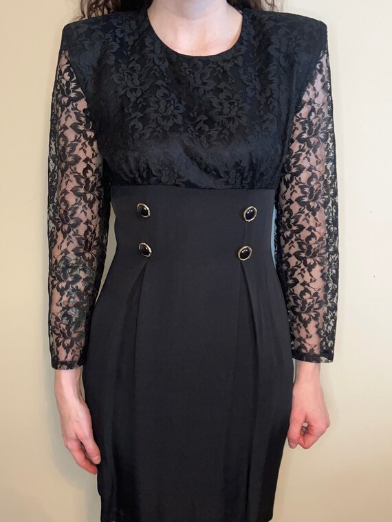 Black Lace 1990s Dress, 90s Vintage, Little Black Dress Black Lace 1990s Dress, 90s Vintage, Little Black Dress
