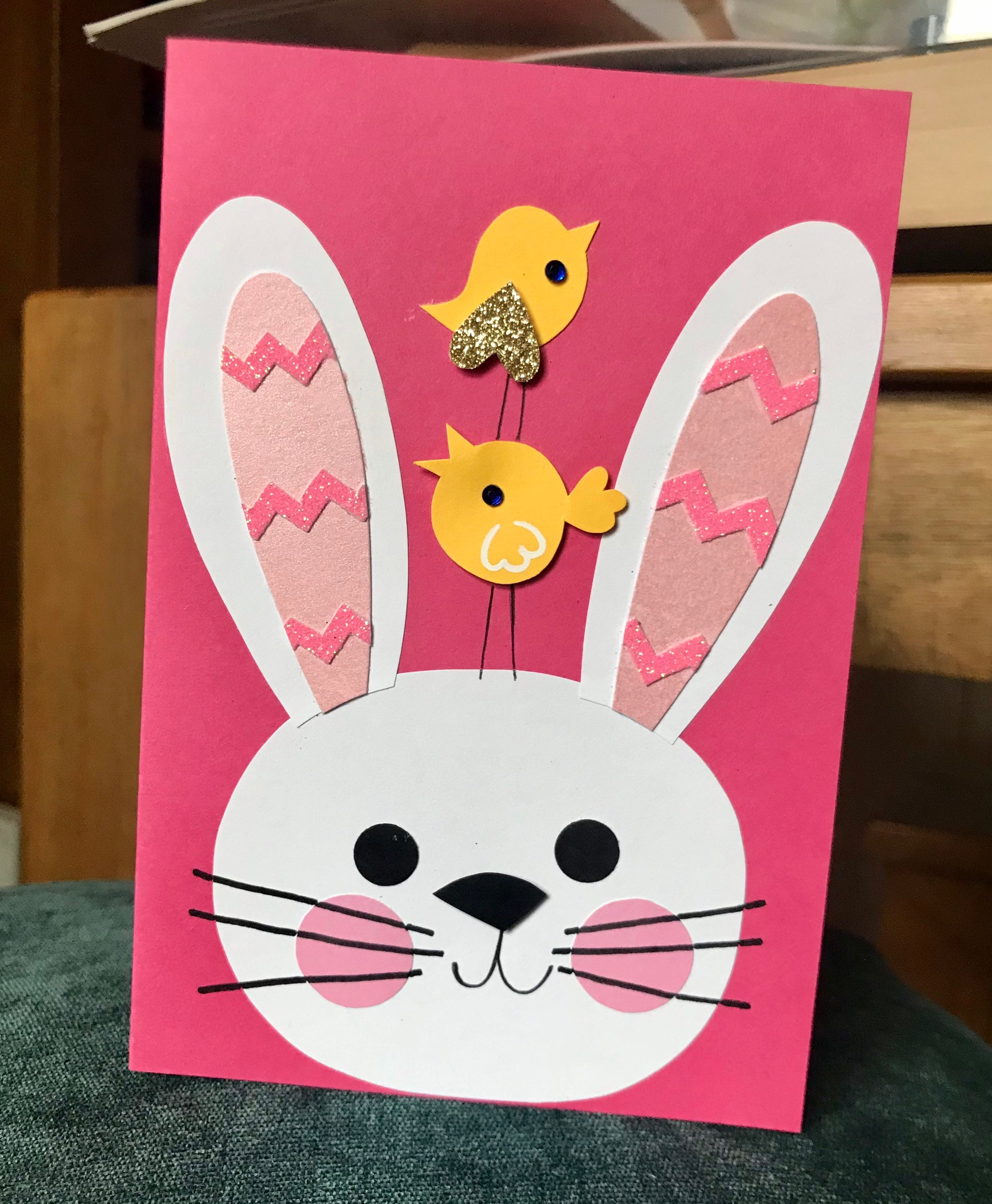 Handmade Easter Bunny Card - Etsy