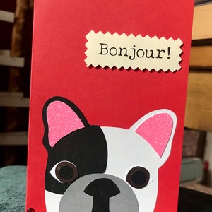 Handgemachte französische Bulldogge Grußkarte