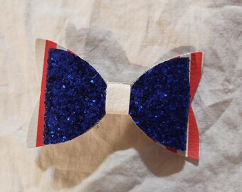 Faux Leather American Hair Bow