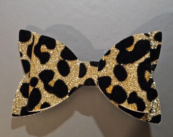 Cheetah Print Layered Hair Bow