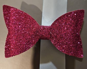 Pink Glitter Hair Bow