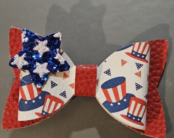 Star layered USA Hair Bow