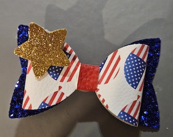 American Layered Hair Bow