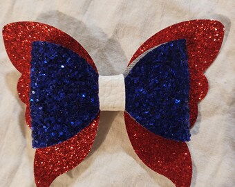 Butterfly Layered American Faux Leather Hair Bow