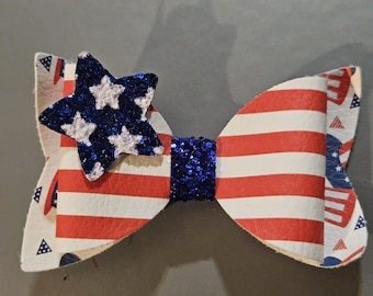 Stars & Stripes Layered Hair Bow