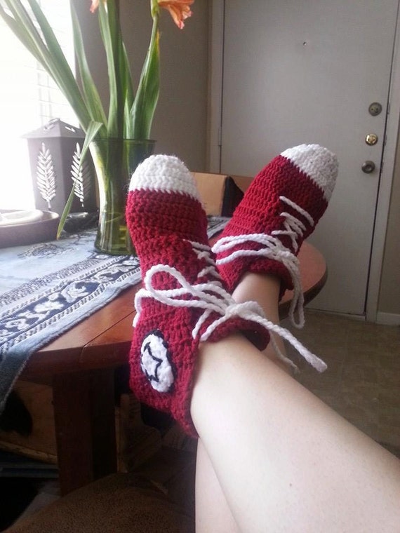 crochet converse slippers