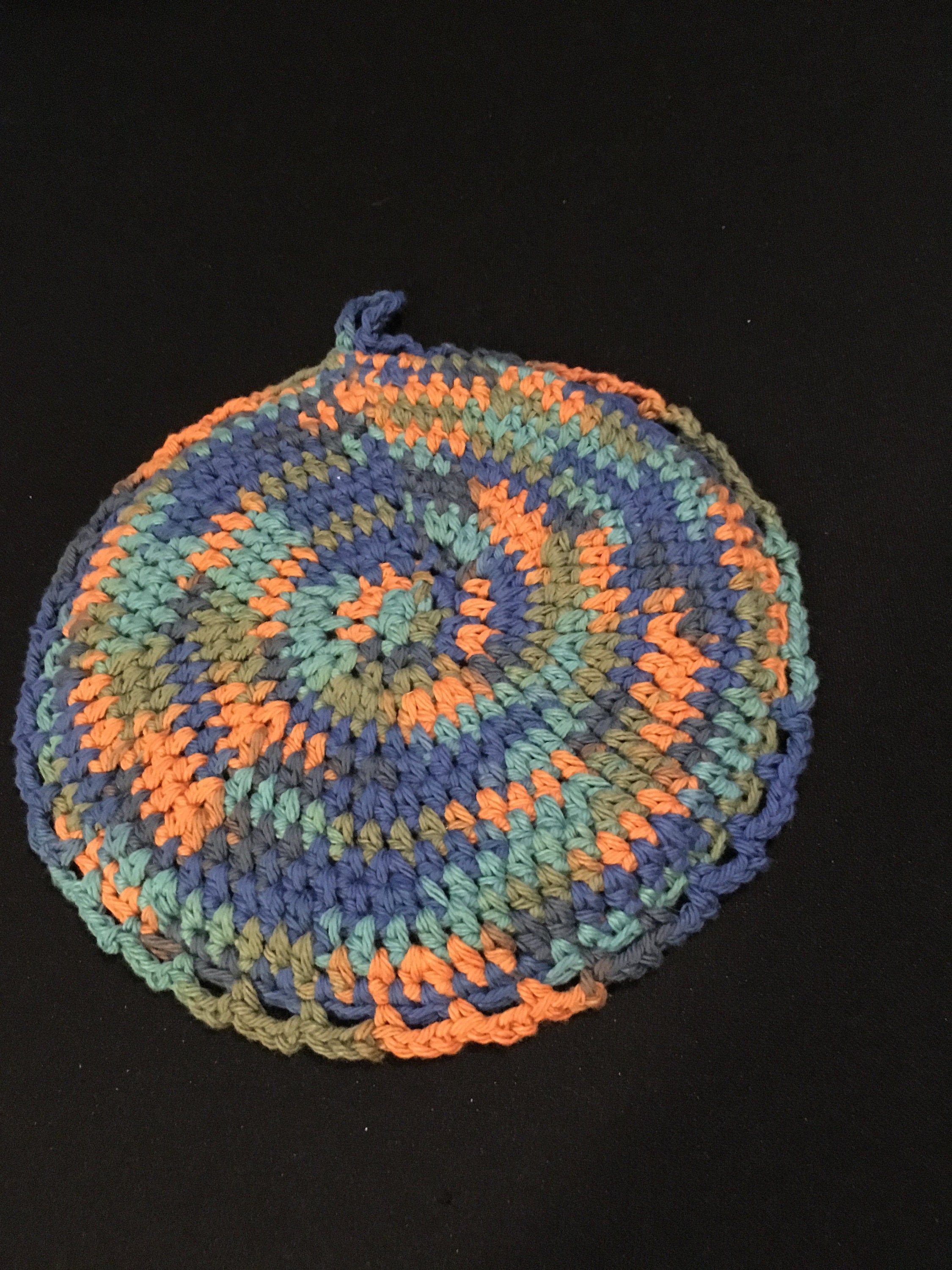 Earth Trivet, Double Thick, Crochet Trivets, Durable, Fiber Art