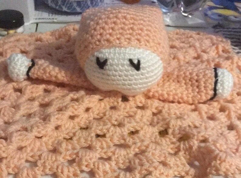 Lovely Peachy Blankie Buddy Naptime Doll Crochet Doll Toy image 2