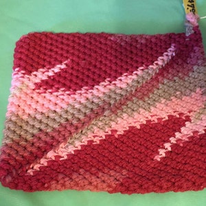 Denmark 1 Potholder, Double Thickness, Crocheted Hot Pad, Long-lasting, Fiber Art, Hand Protection, Kitchen Potholder