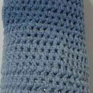 Shades of Blue Plastic Bag Holder, Kitchen Organizer, Hanging Bag Dispenser, Reusable Storage,