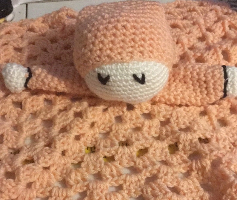 Lovely Peachy Blankie Buddy Naptime Doll Crochet Doll Toy image 1