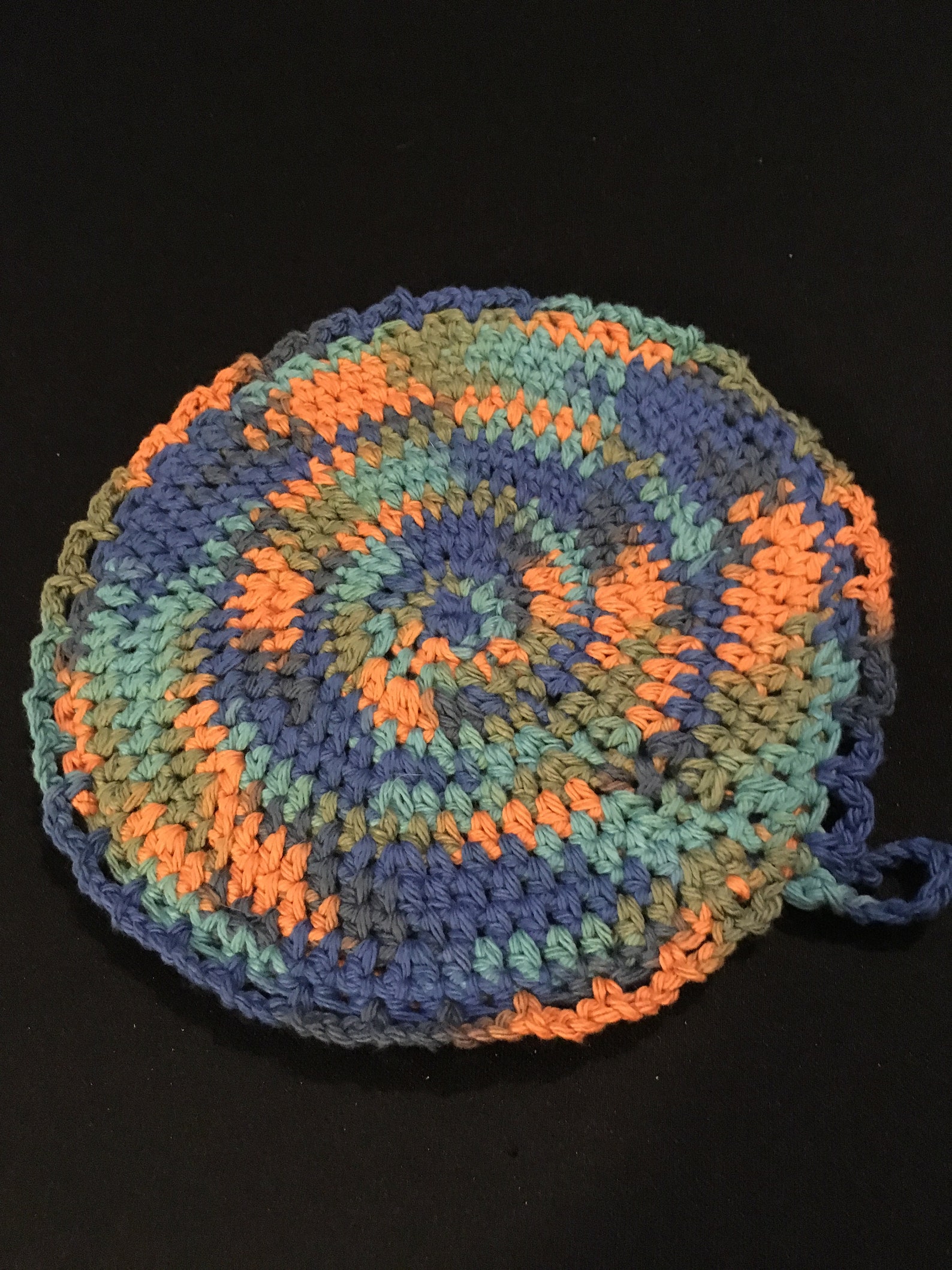 Earth Trivet, Double Thick, Crochet Trivets, Durable, Fiber Art